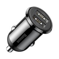ładowarka samochodowa grain pro 2x usb 4.8a czarny