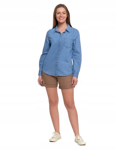 Damska Koszula Jeansowa Niebieska Bawełna Długi Rękaw Kołnierzyk MORAJ M na Arena.pl