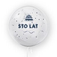 balon przejrzysta kula 100 lat 45cm urodziny