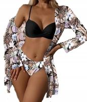 STRÓJ kąpielowy bikini 3w1 FIGI pareo fiszbin S132