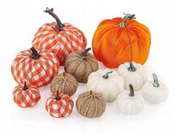 Zestaw sztucznych dyń na Halloween, Święto Dziękczynienia, jesień | 12 szt.