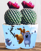 Doniczka do kwiatów/roślin - Grizzy i Lemingi