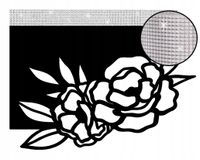 Podkładka serwetka dekor RÓŻA cyrkonie glamur