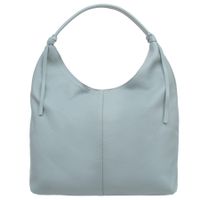 VERA PELLE torebka damska skórzana worek na ramię V665 j.niebieska