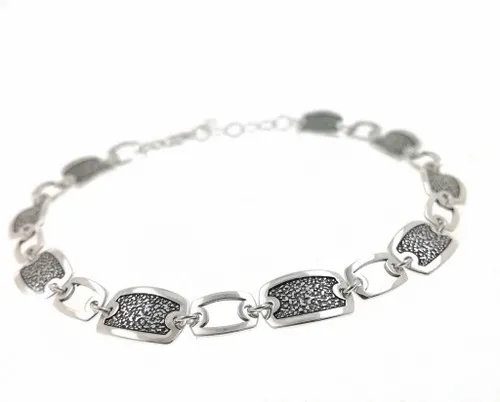 BRANSOLETKA SREBRNA DAMSKA 925 AŻUROWA ELEGANCKA SREBRO 925 + GRAWER GRATIS na Arena.pl