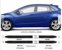 Hyundai ELANTRA 13-17 - Listwy CZARNE Boczne Drzwi