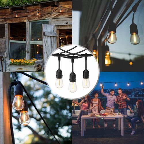 2X GIRLANDA ŚWIETLNA OGRODOWA LAMPKI 20X ŻARÓWKI 20m 20LED WODOODPORNA ŁĄCZ na Arena.pl