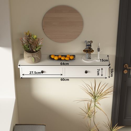 Półka wisząca biała do sypialni loft na Arena.pl