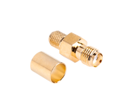 WTY0598Z Wtyk SMA H155 zenski zacisk. zloty