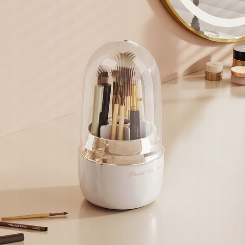 Obrotowy organizer pojemnik na pędzle do makijażu kosmetyki kuferek na Arena.pl