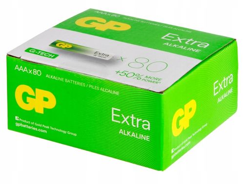 80 x bateria alkaliczna GP EXTRA R3 AAA 1,5V BOX do zabawek na Arena.pl