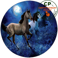 Opłatek na tort Konie