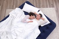 MATERAC DMUCHANY DWUOSOBOWY WELUROWY ŁÓŻKO203x183 BESTWAY 67004