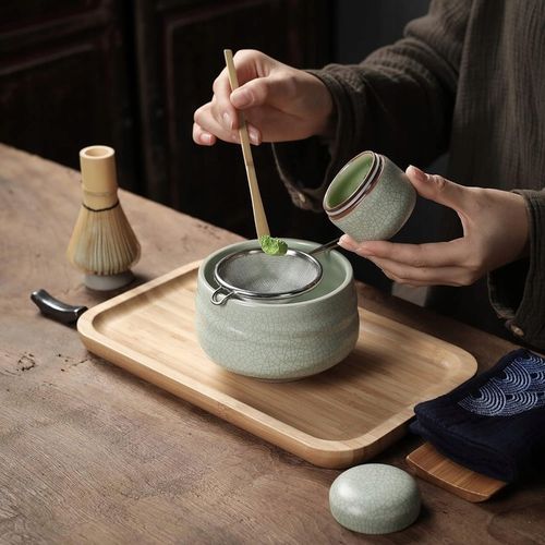 ZESTAW DO HERBATY MATCHA, ZESTAW MIOTEŁKA MATCHA, Z TRZEPACZKĄ 4W1 CERAMIKA na Arena.pl