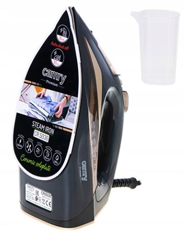 Żelazko parowe Camry 3400W 360ml stopa ceramiczna na Arena.pl