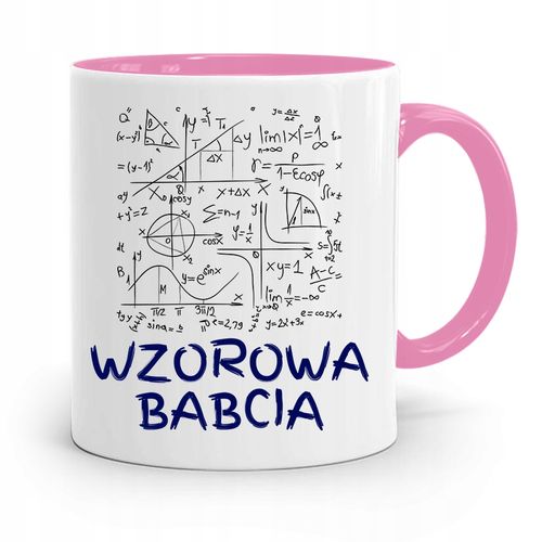 Kubek Różowy Dla Babci Wzorowa Babcia Z Nadrukiem Ze Zdjęciem na Arena.pl