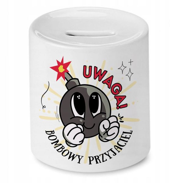 Dla Przyjaciela Skarbonka Na Urodziny Prezent Z Nadrukiem Ze Zdjęciem zdjęcie 1