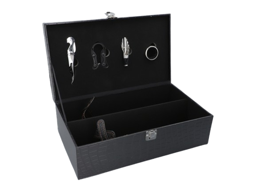 Ekskluzywna Walizka na Wino na 2 butelki z Akcesoriami w Zestawie na Arena.pl