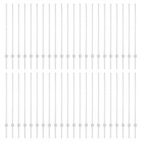 Słupki ogrodzeniowe 88 pcs Srebrny 160 cm Stal