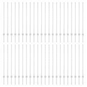 Słupki ogrodzeniowe 88 pcs Srebrny 160 cm Stal