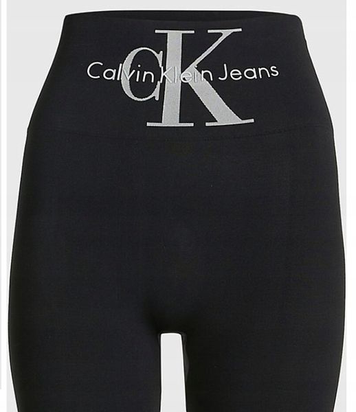 CK CALVIN KLEIN LEGINSY DAMSKIE MICROFIBER BLACK S zdjęcie 3