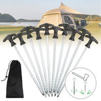 ŚLEDZIE SZPILKI DO NAMIOTU 20.7CM 10SZT Z UCHWYTEM W KSZTAŁCIE LITERY T