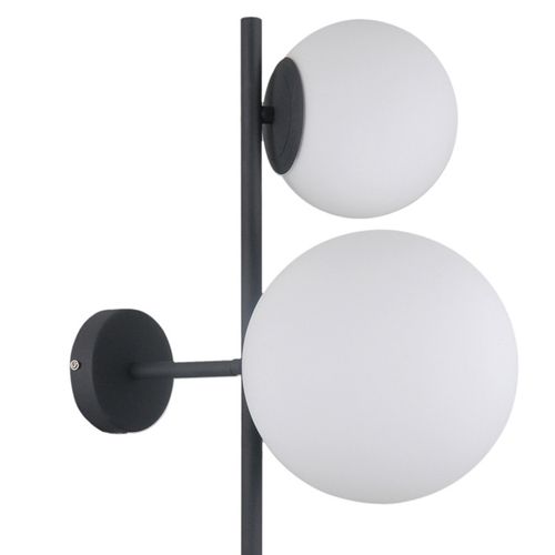 Modernistyczna LAMPA ścienna VAILANTE WL-31221-3A-SBL Italux sufitowa OPRAWA szklane kule kinkiet czarny na Arena.pl