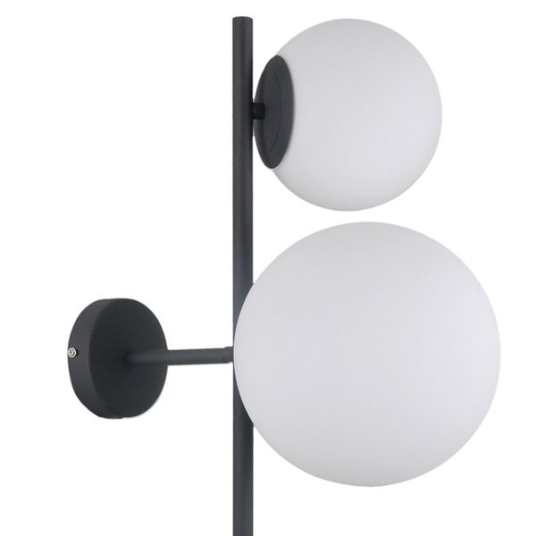 Modernistyczna LAMPA ścienna VAILANTE WL-31221-3A-SBL Italux sufitowa OPRAWA szklane kule kinkiet czarny zdjęcie 2