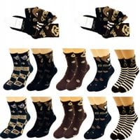 Zestaw 10 par Skarpety Damskie Bawełniane Długie Ciepłe Misie 35-38 Prezent