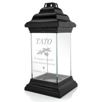 Czarny Znicz Kapliczka na Wszystkich Świętych Grawer dla Taty