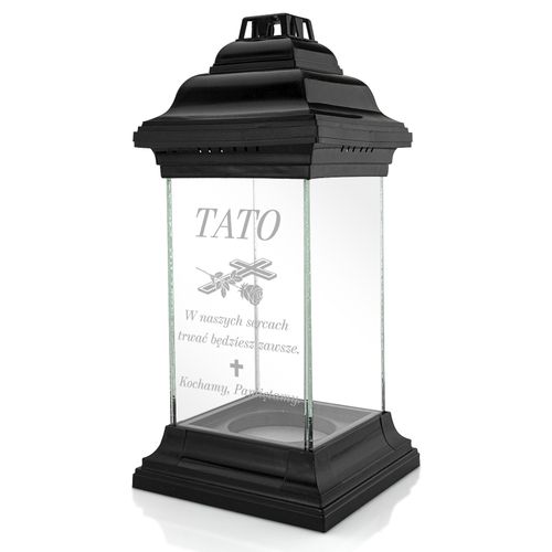 Czarny Znicz Kapliczka na Wszystkich Świętych Grawer dla Taty na Arena.pl