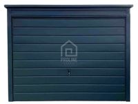 Garaż blaszany 3x6m  Brama uchylna  antracyt dach spad w tył  PLG161