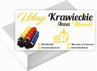 Wizytówki firmowe Foliowane 1000szt różne wzory USŁUGI KRAWIECKIE