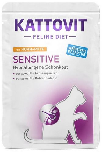 Kattovit Feline Diet Sensitive kurczak i indyk saszetka 85g na Arena.pl