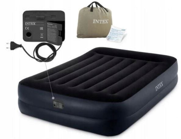 MATERAC DMUCHANY DWUOSOBOWY 203x152cm INTEX POMPKA zdjęcie 3