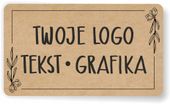Naklejki z LOGO ETYKIETY REKLAMOWE WŁASNY dowolny NADRUK grafika tekst