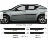 Dodge Avneger - Listwy CZARNE Boczne Drzwi