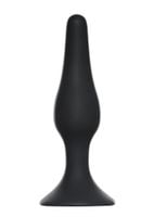 korek analny silikonowy slim medium lola toys czarny 11,5 cm