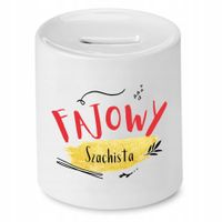 Dla Szachisty Skarbonka Fajowy Szachista Z Nadrukiem Ze Zdjęciem