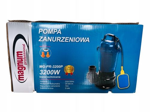 POMPA DO WODY CZYSTEJ BRUDNEJ SZAMBA Z PŁYWAKIEM ROZDRABNIACZEM 3200W na Arena.pl
