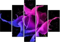 105CM 150CM OBRAZ 5 ELEM RÓŻA FARB JAKUB BANAŚ DRUK