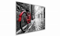 OBRAZ NA SZKLE PROSTOKĄTNY 30x20cm 090 Rower w mieście