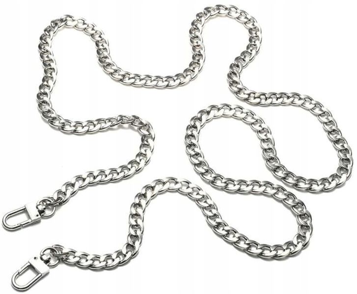 Pasek do torebki torby łańcuch długi Srebrny metal F117_100CM_Srebrny zdjęcie 6