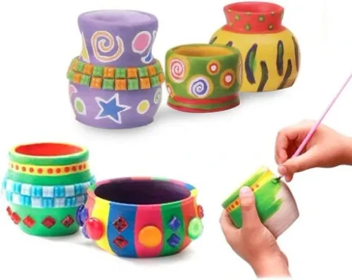 Koło garncarskie zestaw z gliną farbami kreatywny na Arena.pl