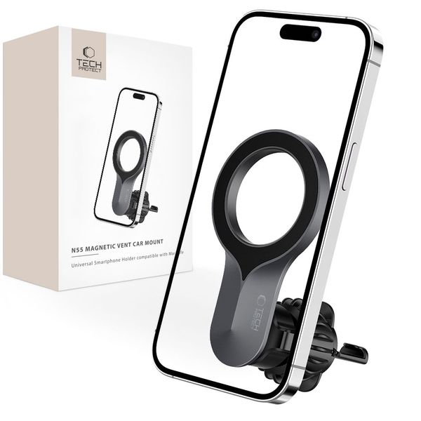 TECH-PROTECT N55 MAGNETIC MAGSAFE VENT CAR MOUNT BLACK zdjęcie 1