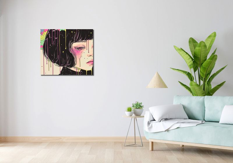 Obraz 70x60cm Strugi Kolorów zdjęcie 2