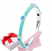 Pierścionek turkusowy regulowany srebro +pudełko