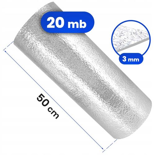 Ekran zagrzejnikowy VitArt 20000 x 500 x 3 mm ODBIJAJĄCY CIEPŁO MATA na Arena.pl