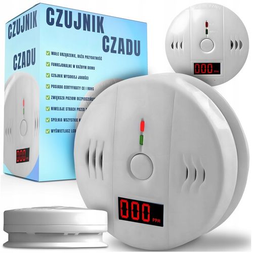 CZUJNIK CZADU TLENKU WĘGLA LCD DETEKTOR CO ALARM WYKRYWACZ CERTYFIKOWANY na Arena.pl