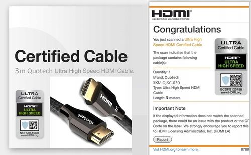 Kabel HDMI 2.1 8K Ultra High Speed QUOTECH 3m na Arena.pl